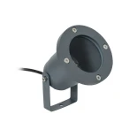 kelvo® GARDELINI KLV-101-0002-V2 Φωτιστικό Σποτ Τοίχου με Βάση για Λάμπα MR16 με Ντουί GU10 AC 220-240V Αδιάβροχο IP65 - Γκρι Ανθρακί Ματ - Μ10 x Π10 x Υ30cm