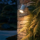 kelvo® GARDELINI KLV-101-0003-V2 Φωτιστικό Σποτ Τοίχου με Βάση για Λάμπα MR16 με Ντουί GU10 AC 220-240V Αδιάβροχο IP65 -  Λευκό Ματ - Μ10 x Π10 x Υ30cm