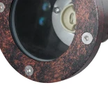 kelvo® GARDELINI KLV-101-0004-V2 Φωτιστικό Σποτ Τοίχου με Βάση για Λάμπα MR16 με Ντουί GU10 AC 220-240V Αδιάβροχο IP65 -  Μπρονζέ Εφέ Σκουριάς Ματ - Μ10 x Π10 x Υ30cm