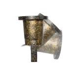 kelvo® GARDELINI KLV-101-0005-V2 Φωτιστικό Σποτ Τοίχου με Βάση για Λάμπα MR16 με Ντουί GU10 AC 220-240V Αδιάβροχο IP65 -  Χρυσό Εφέ Σκουριάς Ματ - Μ10 x Π10 x Υ30cm