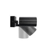 kelvo® SPOTA KLV-101-0134-V2 Κινούμενο Φωτιστικό Σποτ Τοίχου για Λάμπα MR16 με Ντουί GU10 AC 220-240V IP20 - Μαύρο Ματ - Μ7 x Π6 x Υ14cm