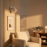 kelvo® SPOTA KLV-101-0135-V2 Κινούμενο Φωτιστικό Σποτ Τοίχου για Λάμπα MR16 με Ντουί GU10 AC 220-240V IP20 - Λευκό Ματ - Μ7 x Π6 x Υ14cm