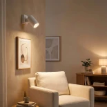 kelvo® SPOTA KLV-101-0135-V2 Κινούμενο Φωτιστικό Σποτ Τοίχου για Λάμπα MR16 με Ντουί GU10 AC 220-240V IP20 - Λευκό Ματ - Μ7 x Π6 x Υ14cm