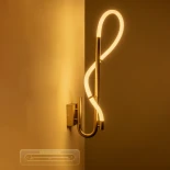 kelvo® GLOW KLV-101-0148-V2 Φωτιστικό Τοίχου / Απλίκα LED 18W 1800lm 360° AC 220-240V IP20 Ρυθμιζόμενο Λευκό CCT με On/Off 2700K/4500K/6000K - Lumileds SMD Chip - Χρυσό Πλατίνα - Μ65 x Π30 x Υ30cm - 3 Χρόνια Εγγύηση