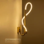 kelvo® GLOW KLV-101-0148-V2 Φωτιστικό Τοίχου / Απλίκα LED 18W 1800lm 360° AC 220-240V IP20 Ρυθμιζόμενο Λευκό CCT με On/Off 2700K/4500K/6000K - Lumileds SMD Chip - Χρυσό Πλατίνα - Μ65 x Π30 x Υ30cm - 3 Χρόνια Εγγύηση