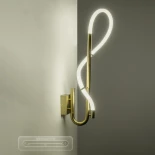 kelvo® GLOW KLV-101-0148-V2 Φωτιστικό Τοίχου / Απλίκα LED 18W 1800lm 360° AC 220-240V IP20 Ρυθμιζόμενο Λευκό CCT με On/Off 2700K/4500K/6000K - Lumileds SMD Chip - Χρυσό Πλατίνα - Μ65 x Π30 x Υ30cm - 3 Χρόνια Εγγύηση