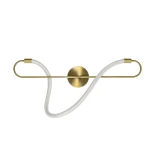 kelvo® GLOW KLV-101-0169-V2 Φωτιστικό Οροφής LED 18W 1800lm 360° AC 220-240V IP20 Ρυθμιζόμενο Λευκό CCT με On/Off 2700K/4500K/6000K - Lumileds SMD Chip - Χρυσό Πλατίνα - Μ30 x Π15 x Υ70cm - 3 Χρόνια Εγγύηση