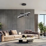 kelvo® DIAMOND KLV-101-0235-V2 Κρεμαστό Φωτιστικό Οροφής LED 75W 7500lm 360° AC 220-240V IP20 Ρυθμιζόμενο Λευκό CCT με Χειριστήριο από 2700K έως 6000K Dimmable - Lumileds SMD Chip - Μαύρο Ματ - Μ60 x Π60 x Υ40cm - 3 Χρόνια Εγγύηση