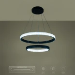 kelvo® DIAMOND KLV-101-0235-V2 Κρεμαστό Φωτιστικό Οροφής LED 75W 7500lm 360° AC 220-240V IP20 Ρυθμιζόμενο Λευκό CCT με Χειριστήριο από 2700K έως 6000K Dimmable - Lumileds SMD Chip - Μαύρο Ματ - Μ60 x Π60 x Υ40cm - 3 Χρόνια Εγγύηση