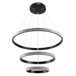 kelvo® DIAMOND KLV-101-0237-V2 Κρεμαστό Φωτιστικό Οροφής LED 100W 10000lm 180° AC 220-240V IP20 Ρυθμιζόμενο Λευκό CCT με Χειριστήριο από 2700K έως 6000K Dimmable - Lumileds SMD Chip - Μαύρο Ματ - Μ60 x Π60 x Υ60cm - 3 Χρόνια Εγγύηση