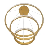 kelvo® DIAMOND KLV-101-0238-V2 Κρεμαστό Φωτιστικό Οροφής LED 100W 10000lm 180° AC 220-240V IP20 Ρυθμιζόμενο Λευκό CCT με Χειριστήριο από 2700K έως 6000K Dimmable - Lumileds SMD Chip - Χρυσό Πλατίνα - Μ60 x Π60 x Υ60cm - 3 Χρόνια Εγγύηση