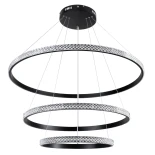 kelvo® DIAMOND KLV-101-0139-V2 Κρεμαστό Φωτιστικό Οροφής LED 120W 12000lm 180° AC 220-240V IP20 Ρυθμιζόμενο Λευκό CCT με Χειριστήριο από 2700K έως 6000K Dimmable - Lumileds SMD Chip - Μαύρο Ματ - Μ80 x Π80 x Υ80cm - 3 Χρόνια Εγγύηση