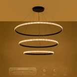 kelvo® DIAMOND KLV-101-0241-V2 Κρεμαστό Φωτιστικό Οροφής LED 150W 15000lm 180° AC 220-240V IP20 Ρυθμιζόμενο Λευκό CCT με Χειριστήριο από 2700K έως 6000K Dimmable - Lumileds SMD Chip - Μαύρο Ματ - Μ100 x Π100 x Υ100cm - 3 Χρόνια Εγγύηση