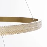 kelvo® DIAMOND KLV-101-0242-V2 Κρεμαστό Φωτιστικό Οροφής LED 150W 15000lm 180° AC 220-240V IP20 Ρυθμιζόμενο Λευκό CCT με Χειριστήριο από 2700K έως 6000K Dimmable - Lumileds SMD Chip - Χρυσό Πλατίνα - Μ100 x Π100 x Υ100cm - 3 Χρόνια Εγγύηση