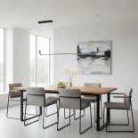 kelvo® LINARIA KLV-101-0255 Κρεμαστό Φωτιστικό Οροφής LED 36W 3600lm 180° AC 220-240V IP20 Ρυθμιζόμενο Λευκό CCT με Χειριστήριο από 2700K έως 6000K Dimmable - Lumileds SMD Chip - Μαύρο Ματ - Μ120 x Π2 x Υ10cm - 3 Χρόνια Εγγύηση