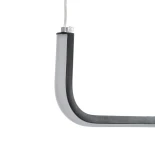 kelvo® LINARIA KLV-101-0255 Κρεμαστό Φωτιστικό Οροφής LED 36W 3600lm 180° AC 220-240V IP20 Ρυθμιζόμενο Λευκό CCT με Χειριστήριο από 2700K έως 6000K Dimmable - Lumileds SMD Chip - Μαύρο Ματ - Μ120 x Π2 x Υ10cm - 3 Χρόνια Εγγύηση