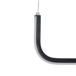 kelvo® LINARIA KLV-101-0255 Κρεμαστό Φωτιστικό Οροφής LED 36W 3600lm 180° AC 220-240V IP20 Ρυθμιζόμενο Λευκό CCT με Χειριστήριο από 2700K έως 6000K Dimmable - Lumileds SMD Chip - Μαύρο Ματ - Μ120 x Π2 x Υ10cm - 3 Χρόνια Εγγύηση