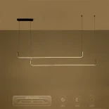 kelvo® LINARIA KLV-101-0258-V2 Κρεμαστό Φωτιστικό Οροφής LED 72W 7200lm 180° AC 220-240V IP20 Ρυθμιζόμενο Λευκό CCT με Χειριστήριο από 2700K έως 6000K Dimmable - Lumileds SMD Chip - Μαύρο Ματ - Μ220 x Π4 x Υ25cm - 3 Χρόνια Εγγύηση