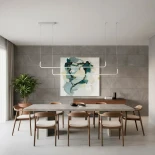 kelvo® LINARIA KLV-101-0259 Κρεμαστό Φωτιστικό Οροφής LED 72W 7200lm 180° AC 220-240V IP20 Ρυθμιζόμενο Λευκό CCT με Χειριστήριο από 2700K έως 6000K Dimmable - Lumileds SMD Chip - Λευκό Ματ - Μ130 x Π4 x Υ25cm - 3 Χρόνια Εγγύηση