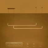 kelvo® LINARIA KLV-101-0259 Κρεμαστό Φωτιστικό Οροφής LED 72W 7200lm 180° AC 220-240V IP20 Ρυθμιζόμενο Λευκό CCT με Χειριστήριο από 2700K έως 6000K Dimmable - Lumileds SMD Chip - Λευκό Ματ - Μ130 x Π4 x Υ25cm - 3 Χρόνια Εγγύηση