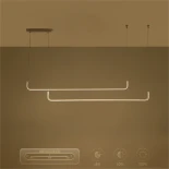 kelvo® LINARIA KLV-101-0259-V2 Κρεμαστό Φωτιστικό Οροφής LED 72W 7200lm 180° AC 220-240V IP20 Ρυθμιζόμενο Λευκό CCT με Χειριστήριο από 2700K έως 6000K Dimmable - Lumileds SMD Chip - Λευκό Ματ - Μ220 x Π4 x Υ25cm - 3 Χρόνια Εγγύηση