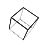 kelvo® KIBOO KLV-101-0261 Κρεμαστό Φωτιστικό Οροφής LED 36W 3600lm 360° AC 220-240V IP20 Ρυθμιζόμενο Λευκό CCT με Χειριστήριο από 2700K έως 6000K Dimmable - Lumileds SMD Chip - Μαύρο Ματ - Μ40 x Π40 x Υ40cm - 3 Χρόνια Εγγύηση