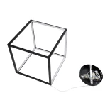 kelvo® KIBOO KLV-101-0261 Κρεμαστό Φωτιστικό Οροφής LED 36W 3600lm 360° AC 220-240V IP20 Ρυθμιζόμενο Λευκό CCT με Χειριστήριο από 2700K έως 6000K Dimmable - Lumileds SMD Chip - Μαύρο Ματ - Μ40 x Π40 x Υ40cm - 3 Χρόνια Εγγύηση