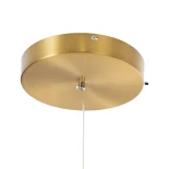 kelvo® KIBOO KLV-101-0262 Κρεμαστό Φωτιστικό Οροφής LED 36W 3600lm 360° AC 220-240V IP20 Ρυθμιζόμενο Λευκό CCT με Χειριστήριο από 2700K έως 6000K Dimmable - Lumileds SMD Chip - Χρυσό Πλατίνα - Μ40 x Π40 x Υ40cm - 3 Χρόνια Εγγύηση