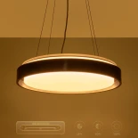 kelvo® BARCHETTA KLV-101-0265 Κρεμαστό Φωτιστικό Οροφής LED 72W 7200lm 120° AC 220-240V IP20 Ρυθμιζόμενο Λευκό CCT με Χειριστήριο από 2700K έως 6000K Dimmable - Lumileds SMD Chip - Μαύρο Ματ - Μ48 x Π48 x Υ8.2cm - 3 Χρόνια Εγγύηση