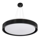 kelvo® BARCHETTA KLV-101-0265 Κρεμαστό Φωτιστικό Οροφής LED 72W 7200lm 120° AC 220-240V IP20 Ρυθμιζόμενο Λευκό CCT με Χειριστήριο από 2700K έως 6000K Dimmable - Lumileds SMD Chip - Μαύρο Ματ - Μ48 x Π48 x Υ8.2cm - 3 Χρόνια Εγγύηση