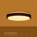 kelvo® BARCHETTA KLV-101-0265-V2 Φωτιστικό Οροφής LED 72W 7200lm 120° AC 220-240V IP20 Ρυθμιζόμενο Λευκό CCT με Χειριστήριο από 2700K έως 6000K Dimmable - Lumileds SMD Chip - Μαύρο Ματ - Μ48 x Π48 x Υ8.2cm - 3 Χρόνια Εγγύηση