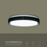 kelvo® BARCHETTA KLV-101-0265-V2 Φωτιστικό Οροφής LED 72W 7200lm 120° AC 220-240V IP20 Ρυθμιζόμενο Λευκό CCT με Χειριστήριο από 2700K έως 6000K Dimmable - Lumileds SMD Chip - Μαύρο Ματ - Μ48 x Π48 x Υ8.2cm - 3 Χρόνια Εγγύηση