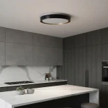 kelvo® BARCHETTA KLV-101-0266-V2 Φωτιστικό Οροφής LED 72W 7200lm 120° AC 220-240V IP20 Ρυθμιζόμενο Λευκό CCT με Χειριστήριο από 2700K έως 6000K Dimmable - Lumileds SMD Chip - Μαύρο & Σαμπανιζέ Χρυσό Ματ - Μ48 x Π48 x Υ8.2cm - 3 Χρόνια Εγγύηση