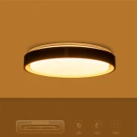 kelvo® BARCHETTA KLV-101-0266-V2 Φωτιστικό Οροφής LED 72W 7200lm 120° AC 220-240V IP20 Ρυθμιζόμενο Λευκό CCT με Χειριστήριο από 2700K έως 6000K Dimmable - Lumileds SMD Chip - Μαύρο & Σαμπανιζέ Χρυσό Ματ - Μ48 x Π48 x Υ8.2cm - 3 Χρόνια Εγγύηση