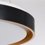 kelvo® BARCHETTA KLV-101-0266-V2 Φωτιστικό Οροφής LED 72W 7200lm 120° AC 220-240V IP20 Ρυθμιζόμενο Λευκό CCT με Χειριστήριο από 2700K έως 6000K Dimmable - Lumileds SMD Chip - Μαύρο & Σαμπανιζέ Χρυσό Ματ - Μ48 x Π48 x Υ8.2cm - 3 Χρόνια Εγγύηση