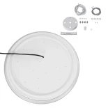 kelvo® BARCHETTA KLV-101-0267 Κρεμαστό Φωτιστικό Οροφής LED 72W 7200lm 120° AC 220-240V IP20 Ρυθμιζόμενο Λευκό CCT με Χειριστήριο από 2700K έως 6000K Dimmable - Lumileds SMD Chip - Λευκό & Σαμπανιζέ Χρυσό Ματ - Μ48 x Π48 x Υ8.2cm - 3 Χρόνια Εγγύηση