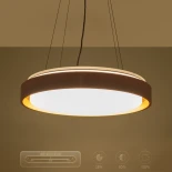 kelvo® BARCHETTA KLV-101-0267 Κρεμαστό Φωτιστικό Οροφής LED 72W 7200lm 120° AC 220-240V IP20 Ρυθμιζόμενο Λευκό CCT με Χειριστήριο από 2700K έως 6000K Dimmable - Lumileds SMD Chip - Λευκό & Σαμπανιζέ Χρυσό Ματ - Μ48 x Π48 x Υ8.2cm - 3 Χρόνια Εγγύηση