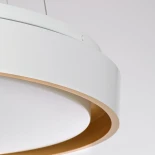 kelvo® BARCHETTA KLV-101-0267 Κρεμαστό Φωτιστικό Οροφής LED 72W 7200lm 120° AC 220-240V IP20 Ρυθμιζόμενο Λευκό CCT με Χειριστήριο από 2700K έως 6000K Dimmable - Lumileds SMD Chip - Λευκό & Σαμπανιζέ Χρυσό Ματ - Μ48 x Π48 x Υ8.2cm - 3 Χρόνια Εγγύηση