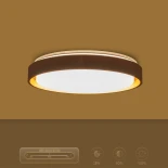 kelvo® BARCHETTA KLV-101-0267-V2 Φωτιστικό Οροφής LED 72W 7200lm 120° AC 220-240V IP20 Ρυθμιζόμενο Λευκό CCT με Χειριστήριο από 2700K έως 6000K Dimmable - Lumileds SMD Chip - Λευκό & Σαμπανιζέ Χρυσό Ματ - Μ48 x Π48 x Υ8.2cm - 3 Χρόνια Εγγύηση