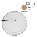 kelvo® BARCHETTA KLV-101-0268 Κρεμαστό Φωτιστικό Οροφής LED 72W 7200lm 120° AC 220-240V IP20 Ρυθμιζόμενο Λευκό CCT με Χειριστήριο από 2700K έως 6000K Dimmable - Lumileds SMD Chip - Σαμπανιζέ Χρυσό Ματ - Μ48 x Π48 x Υ8.2cm - 3 Χρόνια Εγγύηση