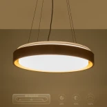 kelvo® BARCHETTA KLV-101-0268 Κρεμαστό Φωτιστικό Οροφής LED 72W 7200lm 120° AC 220-240V IP20 Ρυθμιζόμενο Λευκό CCT με Χειριστήριο από 2700K έως 6000K Dimmable - Lumileds SMD Chip - Σαμπανιζέ Χρυσό Ματ - Μ48 x Π48 x Υ8.2cm - 3 Χρόνια Εγγύηση