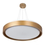 kelvo® BARCHETTA KLV-101-0268 Κρεμαστό Φωτιστικό Οροφής LED 72W 7200lm 120° AC 220-240V IP20 Ρυθμιζόμενο Λευκό CCT με Χειριστήριο από 2700K έως 6000K Dimmable - Lumileds SMD Chip - Σαμπανιζέ Χρυσό Ματ - Μ48 x Π48 x Υ8.2cm - 3 Χρόνια Εγγύηση