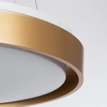 kelvo® BARCHETTA KLV-101-0268 Κρεμαστό Φωτιστικό Οροφής LED 72W 7200lm 120° AC 220-240V IP20 Ρυθμιζόμενο Λευκό CCT με Χειριστήριο από 2700K έως 6000K Dimmable - Lumileds SMD Chip - Σαμπανιζέ Χρυσό Ματ - Μ48 x Π48 x Υ8.2cm - 3 Χρόνια Εγγύηση