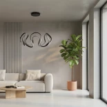 kelvo® TARANTULA KLV-101-0269 Κρεμαστό Φωτιστικό Οροφής LED 120W 12000lm 360° AC 220-240V IP20 Ρυθμιζόμενο Λευκό CCT με Χειριστήριο από 2700K έως 6000K Dimmable - Lumileds SMD Chip - Μαύρο Ματ - Μ78 x Π78 x Υ31.5cm - 3 Χρόνια Εγγύηση