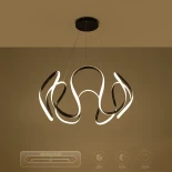 kelvo® TARANTULA KLV-101-0269 Κρεμαστό Φωτιστικό Οροφής LED 120W 12000lm 360° AC 220-240V IP20 Ρυθμιζόμενο Λευκό CCT με Χειριστήριο από 2700K έως 6000K Dimmable - Lumileds SMD Chip - Μαύρο Ματ - Μ78 x Π78 x Υ31.5cm - 3 Χρόνια Εγγύηση