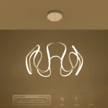 kelvo® TARANTULA KLV-101-0270 Κρεμαστό Φωτιστικό Οροφής LED 120W 12000lm 360° AC 220-240V IP20 Ρυθμιζόμενο Λευκό CCT με Χειριστήριο από 2700K έως 6000K Dimmable - Lumileds SMD Chip - Λευκό Ματ - Μ78 x Π78 x Υ31.5cm - 3 Χρόνια Εγγύηση