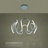 kelvo® TARANTULA KLV-101-0270 Κρεμαστό Φωτιστικό Οροφής LED 120W 12000lm 360° AC 220-240V IP20 Ρυθμιζόμενο Λευκό CCT με Χειριστήριο από 2700K έως 6000K Dimmable - Lumileds SMD Chip - Λευκό Ματ - Μ78 x Π78 x Υ31.5cm - 3 Χρόνια Εγγύηση