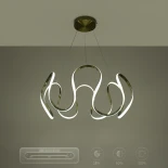 kelvo® TARANTULA KLV-101-0271 Κρεμαστό Φωτιστικό Οροφής LED 120W 12000lm 360° AC 220-240V IP20 Ρυθμιζόμενο Λευκό CCT με Χειριστήριο από 2700K έως 6000K Dimmable - Lumileds SMD Chip - Χρυσό Πλατίνα - Μ78 x Π78 x Υ31.5cm - 3 Χρόνια Εγγύηση