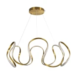 kelvo® TARANTULA KLV-101-0271 Κρεμαστό Φωτιστικό Οροφής LED 120W 12000lm 360° AC 220-240V IP20 Ρυθμιζόμενο Λευκό CCT με Χειριστήριο από 2700K έως 6000K Dimmable - Lumileds SMD Chip - Χρυσό Πλατίνα - Μ78 x Π78 x Υ31.5cm - 3 Χρόνια Εγγύηση