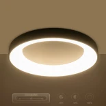 kelvo® SALEM KLV-101-0277 Φωτιστικό Οροφής LED 75W 7500lm 120° AC 220-240V IP20 Ρυθμιζόμενο Λευκό CCT με Χειριστήριο από 2700K έως 6000K Dimmable - Lumileds SMD Chip - Μαύρο Ματ - Μ45 x Π45 x Υ9.5cm - 3 Χρόνια Εγγύηση